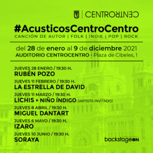 #AcusticosCentroCentro | Nuevo ciclo de conciertos en CentroCentro | Palacio de Cibeles | Madrid | Cartel
