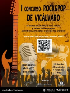 1er Concurso de Rock & Pop de Vicálvaro | Octubre - Noviembre 2021 | Cartel